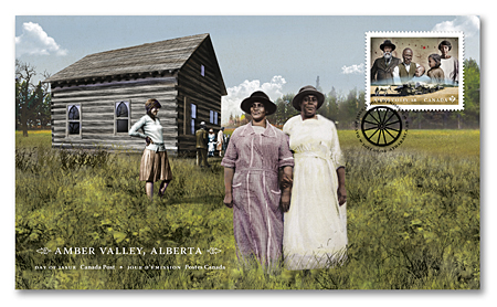 Pli Premier Jour officiel – Amber Valley - Histoire des Noirs : Willow Grove, NB, et Amber Valley, AB