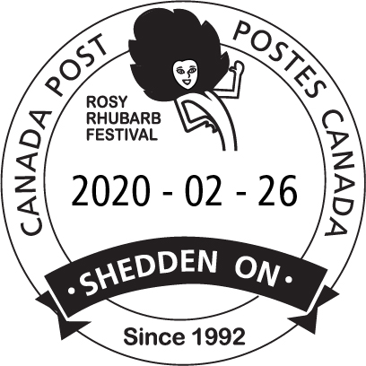Woman with large hairdo, Rosy Rhubarb Festival since 1992, February 26, 2020.